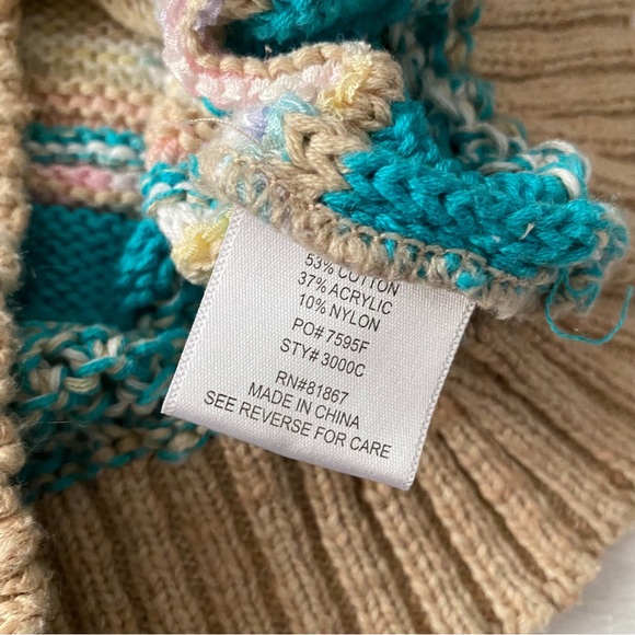 Olivia Sky Colorful Crochet Sweater - Picture 6 of 9